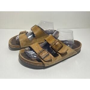 Birkenstock Tobacco Brown Leather Arizona Sandal 42 Reg-Wide 9-9.5 M 11-11.5 W